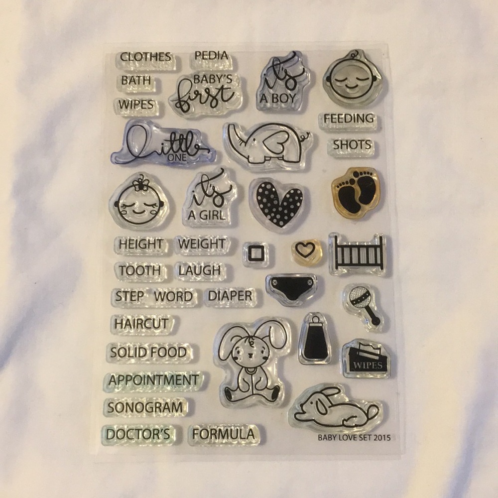 Mommy Lhey Baby Love Clear Stamp Set